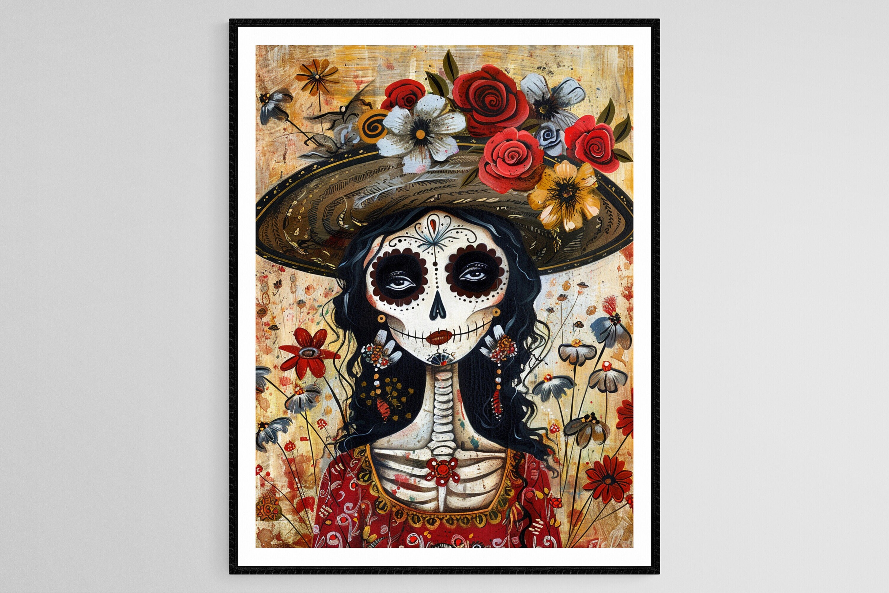 Postereck - 2538 - Tirage La Catrina Masque Mortuaire Femme
