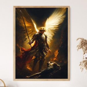 Saint Michael Defeating Lucifer Fine Art Print