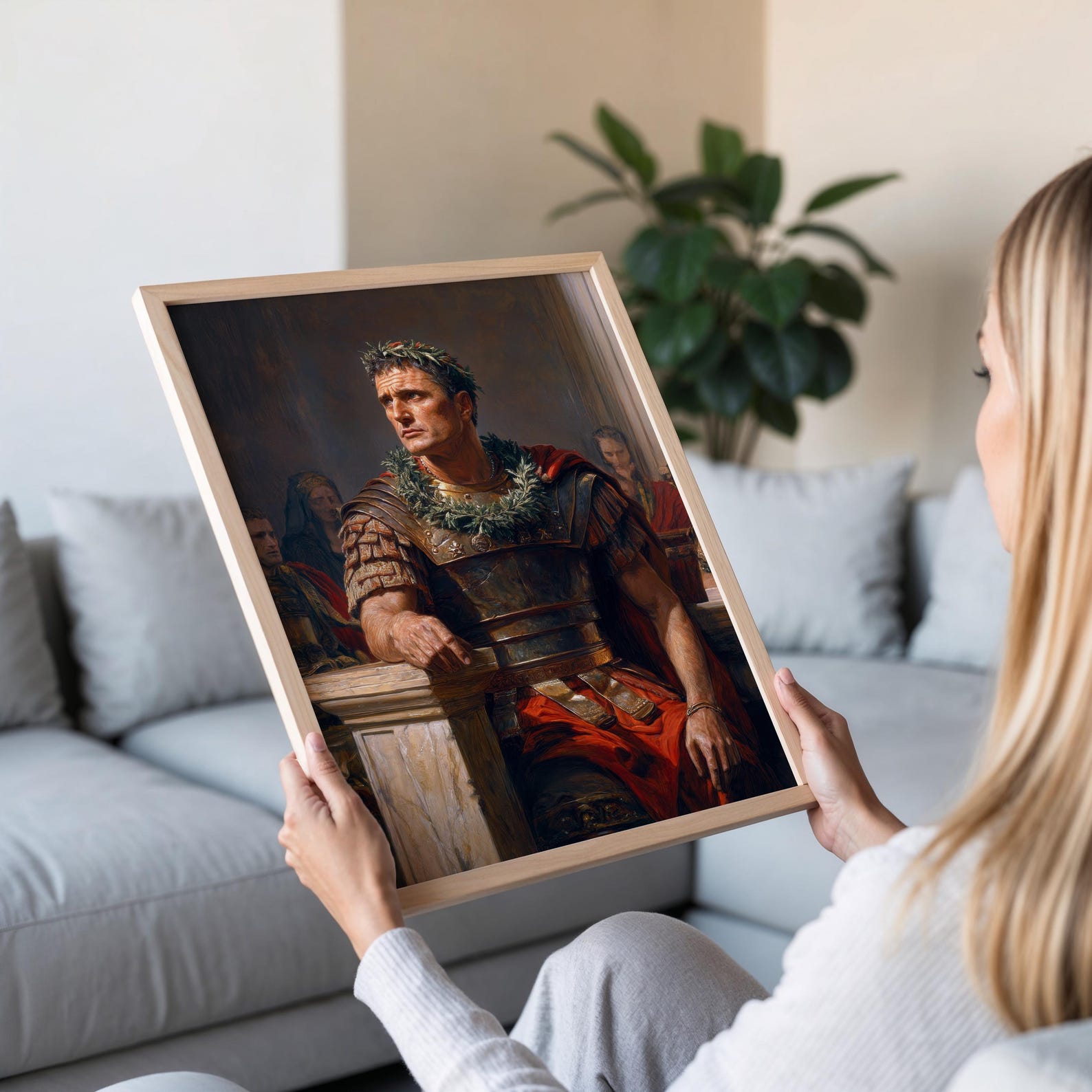 Julius Caesar Art Print, Ancient Roman Ruler in Laurel Wreath - Etsy