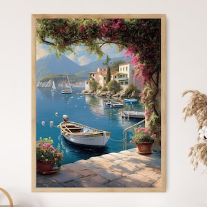 Positano Coastal Print, Stunning Seaside Wall Art, Perfect Décor for Home, Italy-Themed Gift