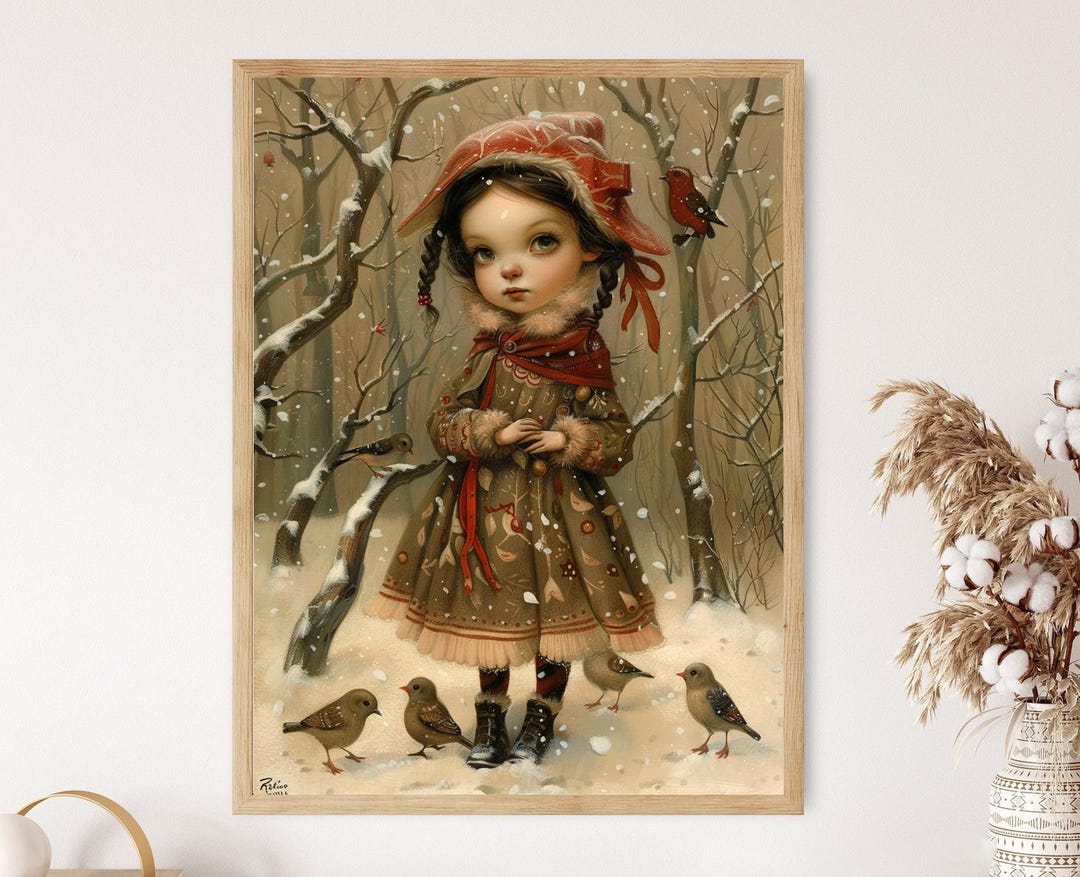 Snow Princess Design Snow Princess Art Print: Enchanting Winter Nursery Decor - Etsy