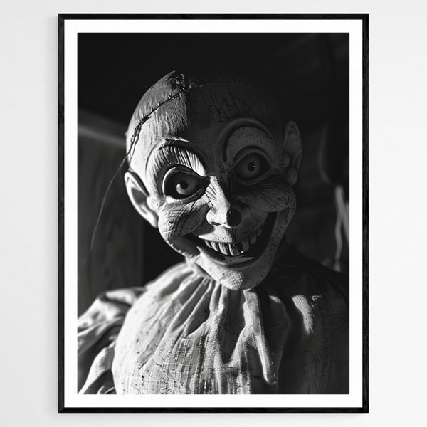 Sinister Evil Dummy Artwork - Eerie Home Accent - Gothic Style Print - Macabre Gift for Thriller Lovers