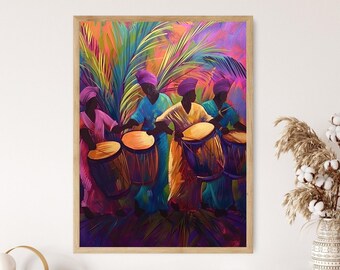 Chutney Music Painting, Trinidad and Tobago Fusion of Traditions