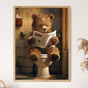 Laughing Lavatory - Humorous Bathroom Art Print - Comical Powder Room Decoration - Fun Home Gift
