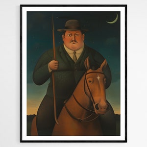 Bold Rider / Stampa artistica positiva per il corpo umoristico / Arti stravaganti per l'arredamento della casa / Idea regalo per l'arte della parete potenziante