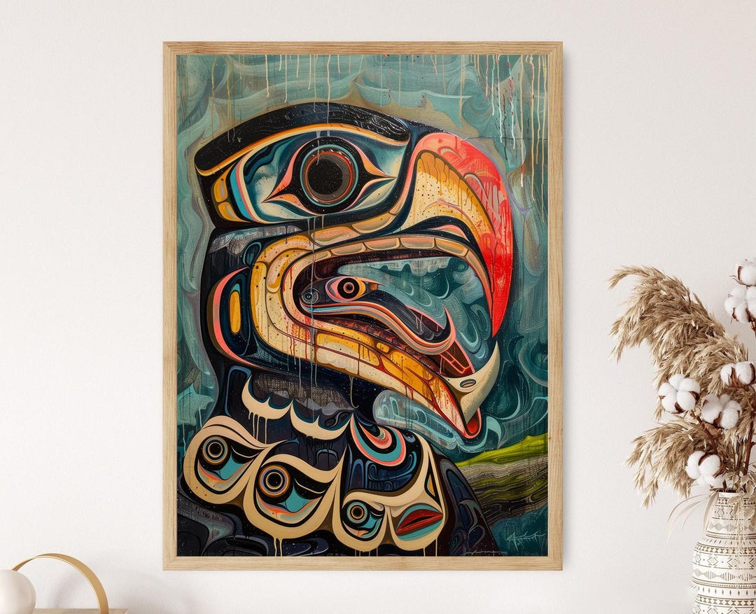 Haida Raven Art Print: Pacific Northwest Cultural Design - Etsy