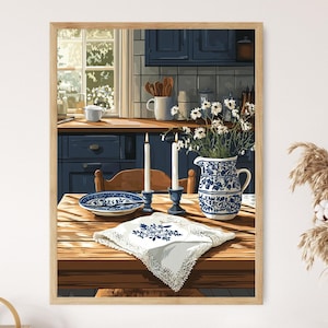 Illustrazione dell'ornamento di Natale di Hedebo, lavori bianchi danesi, cucina scandinava