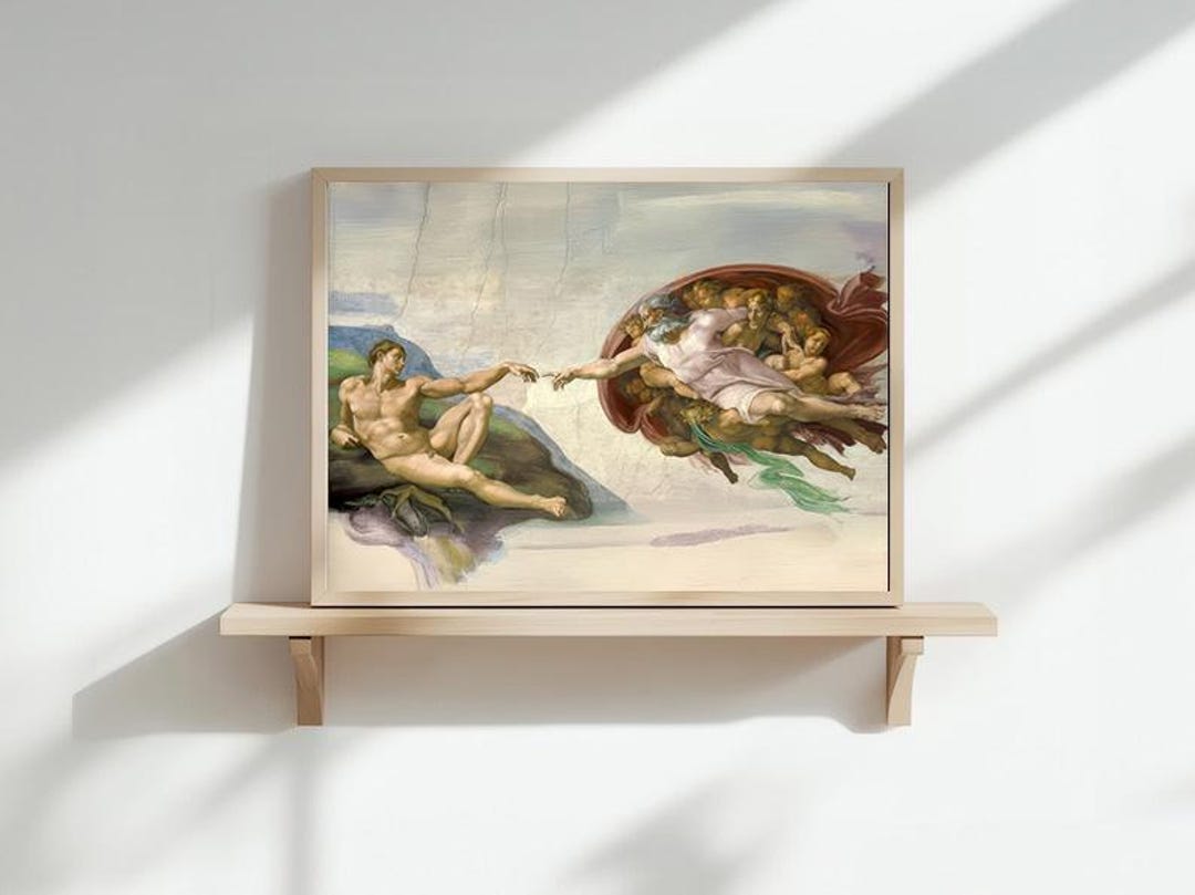 The Creation of Adam, Creazione Di Adamo, 1512 Michelangelo Fine