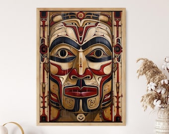 Haida Indian Art Print, Pacific Northwest Coast Native American