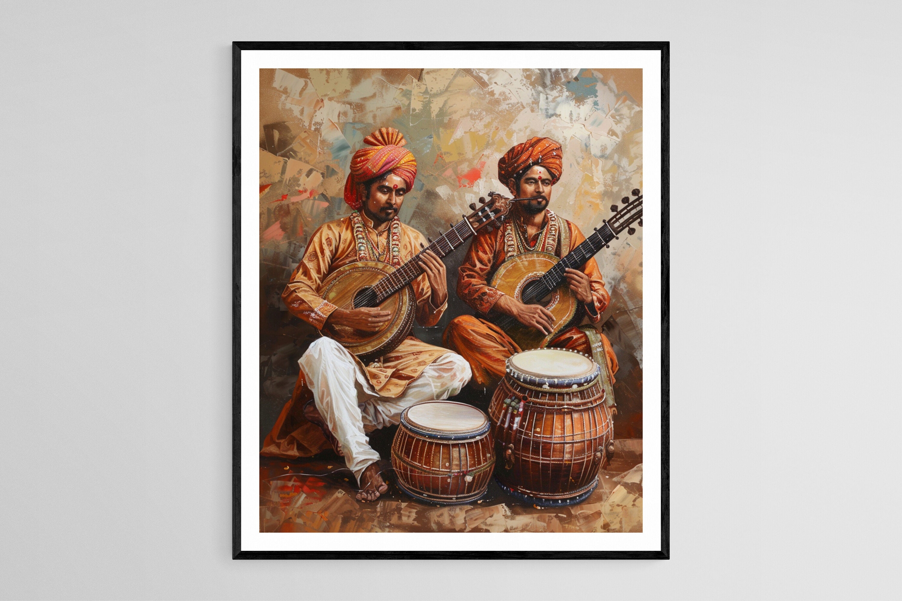 Indian Classical Music Art, Cultural Painting - Etsy