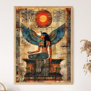 Egyptian Tomb Artwork - Detailed Mural Reproduction - Museum-Quality Home Feature - Collector&#39;s Gift