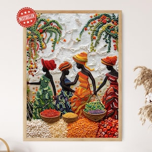 Nigerian Jollof Rice Art Print - Vibrant African Kitchen Decor