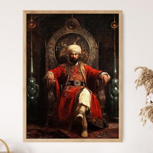 Suleiman the Magnificent Art Print, Ottoman Sultan Wall Art