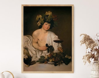 カラヴァッジョ作「バッカス」 - バロック神話のアートプリント - 古典