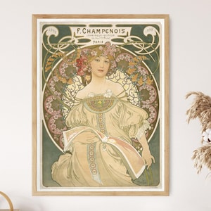 F. Champenois, Sen na jawie, 1898, Alphonse Mucha Art Print