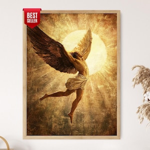 Icarus Falling Art Print: Greek Mythology Tragic Hero Decor