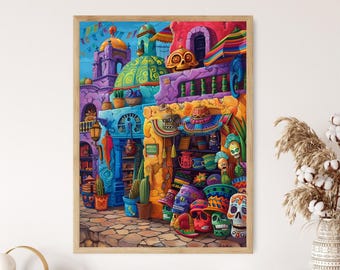 Izamal Mexico Street Art Print, Yellow Wall Decor - Etsy