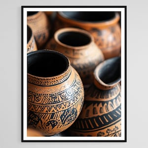 Bosnian Pottery Art Print, Traditional Clay Techniques