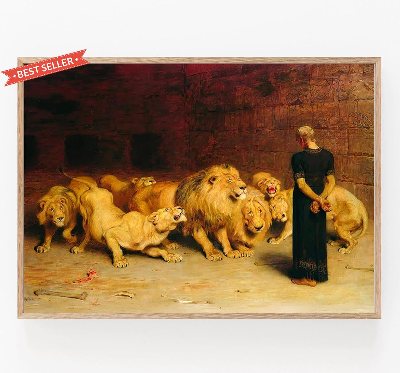 Daniel en el foso de los leones, de Briton Rivière (1872)