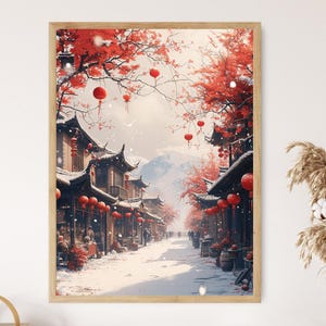 Japanese Cityscape Art Print, Hiroshi Yoshida Influence, Serene Office Wall Art, Cultural Enthusiast Gift