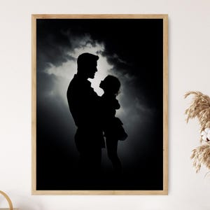 Dad and Daughter Bond Art Print, Inspirational Wall Decor for Dad, Ideal Fathers Day Gift