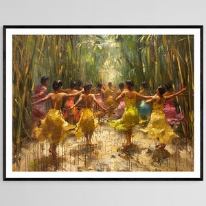 Authentic Filipino Tinikling Dance Art, Capturing the Joy and Movement of Folk Dance