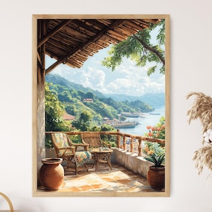 Chittagong Dachterrasse Kunstdruck, Jamdani Decor Poster