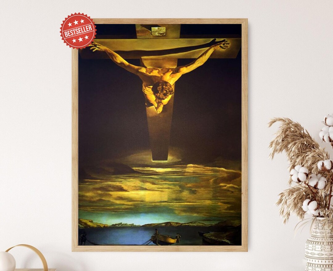 サルバドール・ダリ「十字架の聖ヨハネのキリスト」版画：宗教美術複製