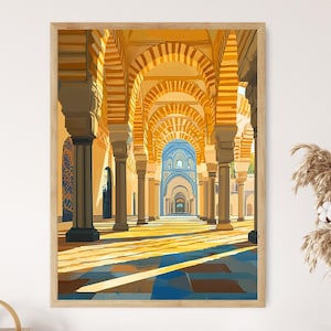 Cordoba Mezquita Art Print, Andalusian Islamic Architecture