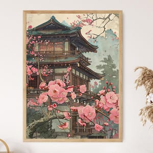 Artistic Yoshida Inspired Print, Calming Japanese View, Living Space Art, Birthday Gift for Him