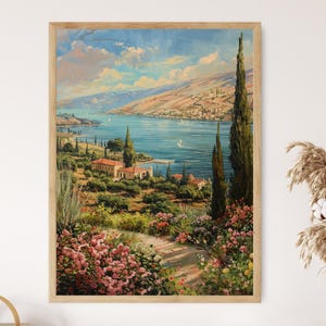 Sea of Galilee Kunstdruck, ruhige Wasser und historische Orte