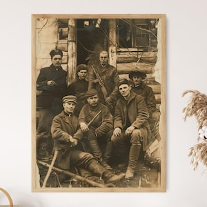Vintage Bolshevik Revolution Photograph, Early 1900s Russia, Political Print