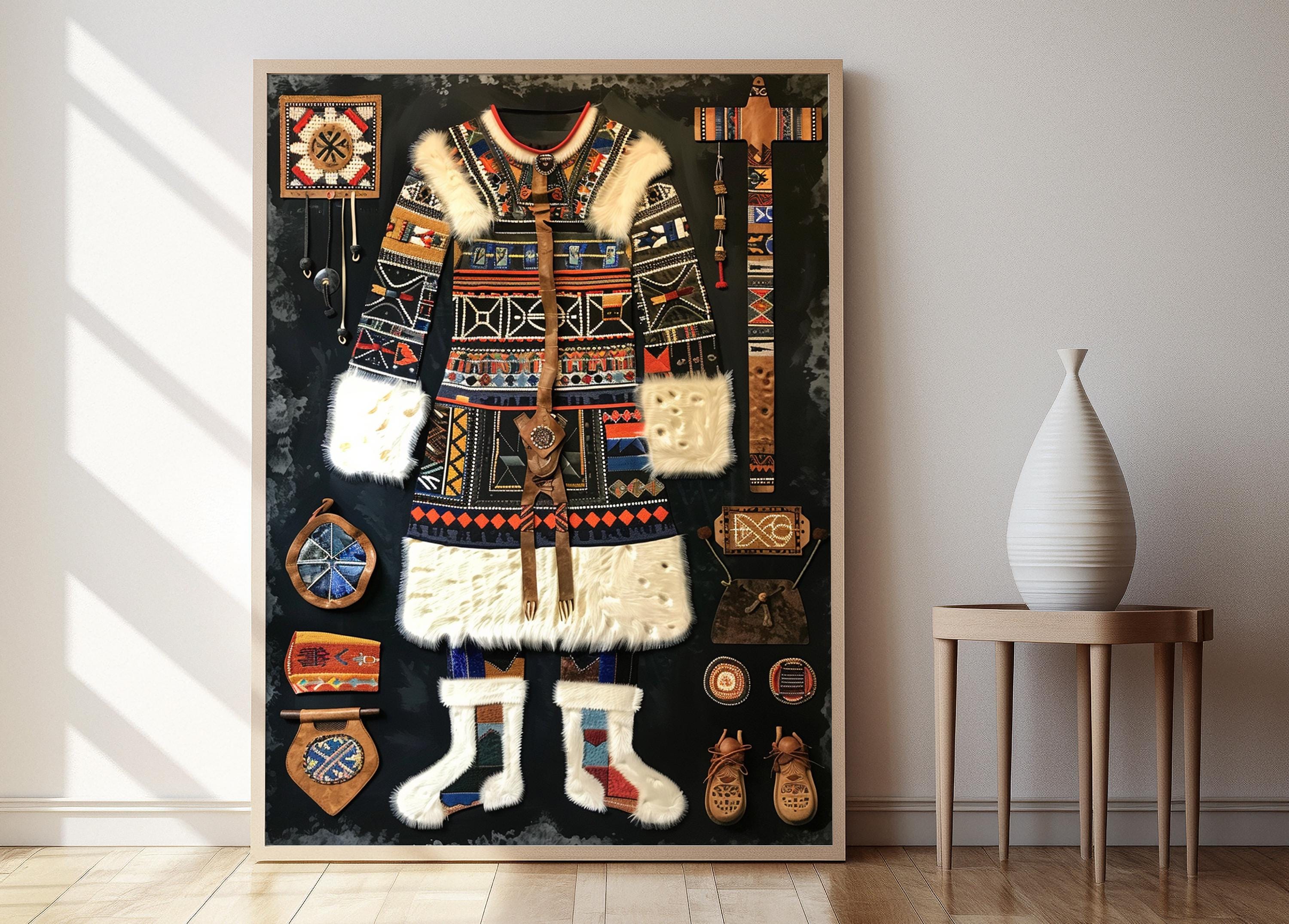 先住民イヌイットの伝統、北極圏の遺産の絵画 - Etsy 日本
