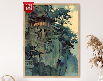 吉田博 — 春の温泉 | 日本の木版画（新版画） - Etsy 日本