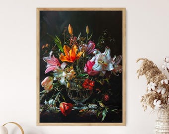 レイチェル・ルイシュ風花版画：17世紀の静物画 - Etsy 日本