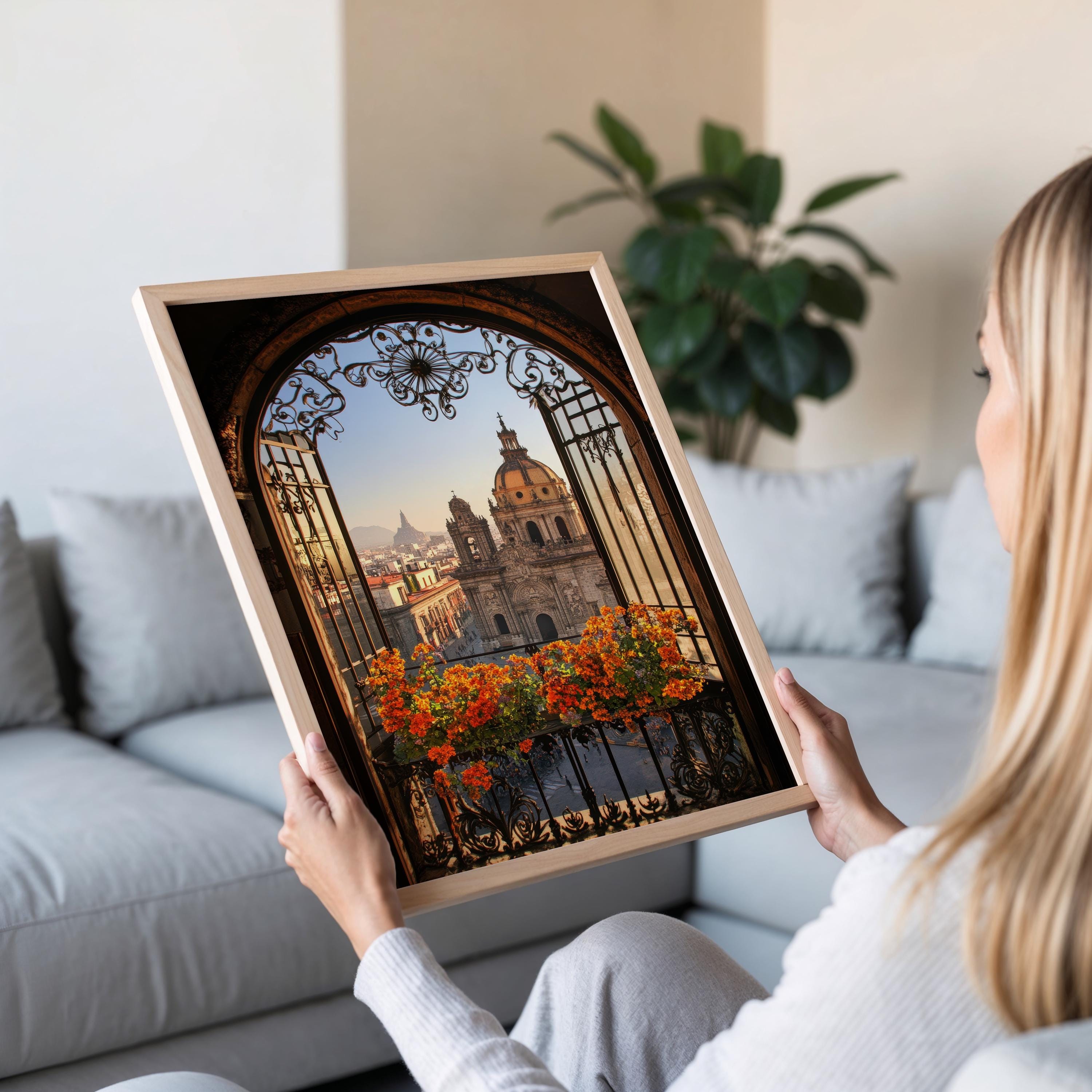 Mexico City Art Print: Zócalo and Cathedral View - Etsy