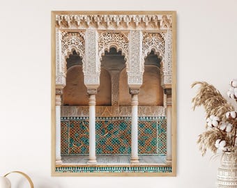 Moorish Architecture Art Print, Spanish Islamic Influence