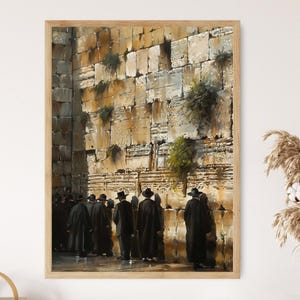 Wailing Wall Art Print, The Western Wall, Orthodox Jew Kotel Artwork