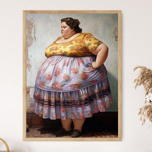 Più grande della vita / Stampa artistica umoristica e positiva sul corpo / Arte raffinata e stravagante per l'arredamento della casa / Idea regalo per un'arte murale stimolante