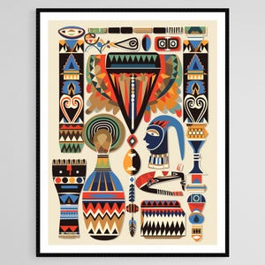 Traditional Zulu Patterns Art, Intricate Beadwork Illustration
