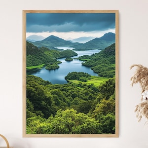 Wydruk artystyczny Parku Narodowego Killarney, Spokojny irlandzki krajobraz