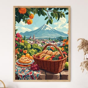 額縁込みメキシコ画家ミッドセンチュリー 額縁込みメキシコ画家ミッド