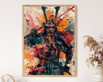 Wydruk sztuki Shogun - Tradycyjna japońska sztuka samurajów