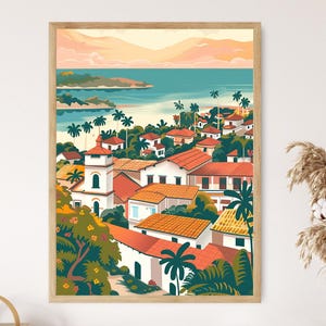 Areguá Paraguay Art Print, Colonial Town, Lake Ypacaraí