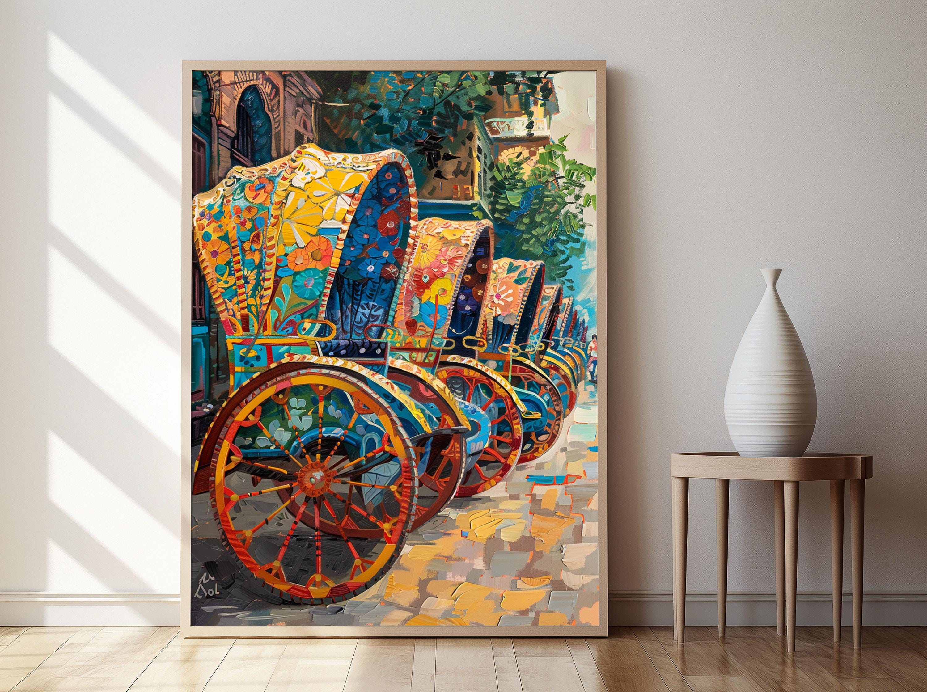 Bangladesh Rickshaw Art Print: Vibrant Bengali Folk Art - Etsy