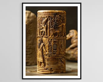 バビロニアの円筒印章、楔形文字、古代の遺物、メソポタミアのシンボル