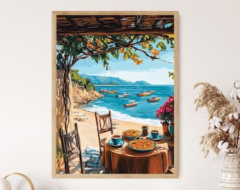 Chilaquiles Breakfast, Mazatlán Ocean View, Mexican Coastal Art, Mexican Restaurant Decor