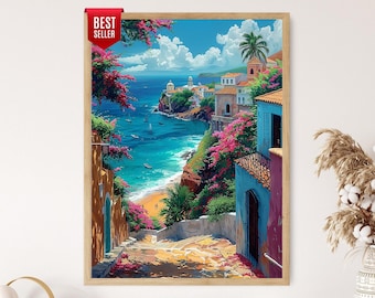 San Juan, Puerto Rico Canvas Print - Historic Cityscape Home Art, Ideal Travel Enthusiast Gift