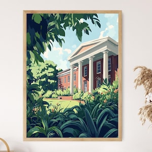 University of Delaware Memorial Hall Art Print, Campus Scene