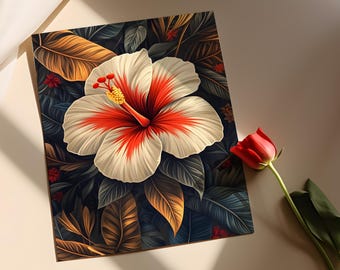 サモアのハイビスカスの花、ポリネシアのフローラルデザインと部族
